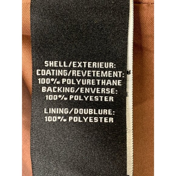 NWT Faux Leather Double-Breast Blazer Coat M Seven for all Mankind Brown 8686 - Picture 5 of 9